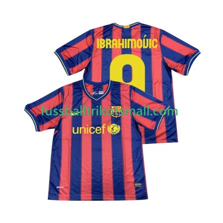 Fußballtrikots FC Barcelona Ibrahimovic 9 2009 2010 Retro Kurzarm Heimtrikotsatz kaufen